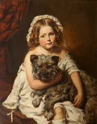 Jeune fille avec son chien